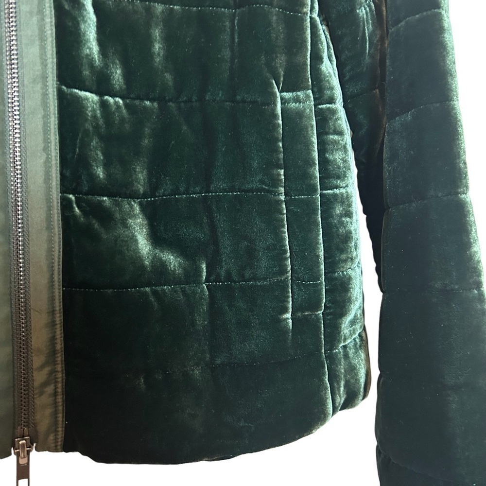 Eileen Fisher Emerald Green Fully Lined Quilted Zip Front Jacket Sz.S/P - Picture 6 of 16